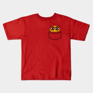 Pocket Owl is Very Suspicious Kids T-Shirt